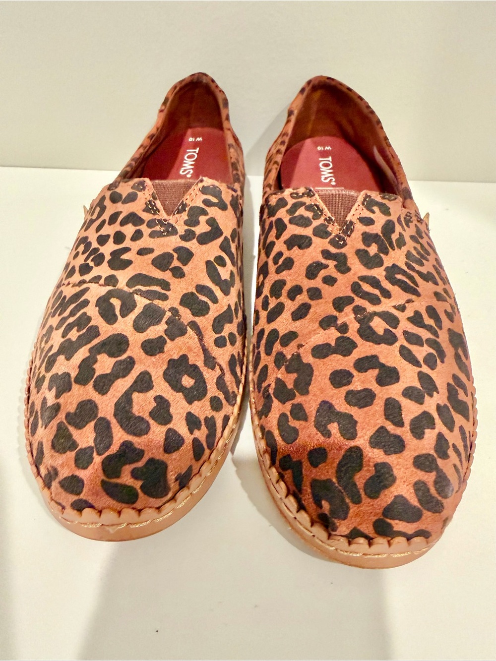 TOMS Women Alpargata Leopard Print Loafer Flat Slip-Ons - Size 10W NEW